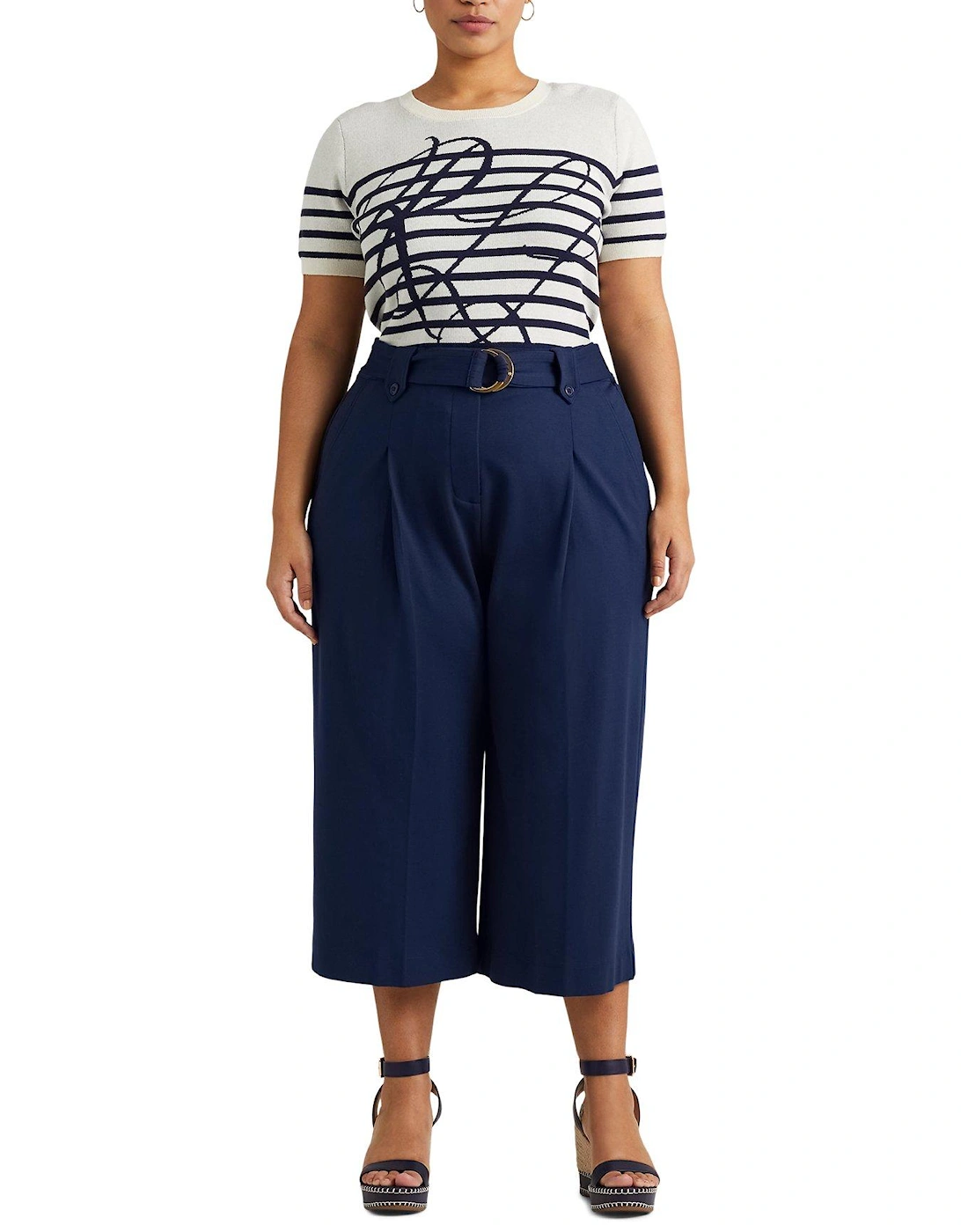 Ehuda-cropped-pleated - French Navy, 3 of 2