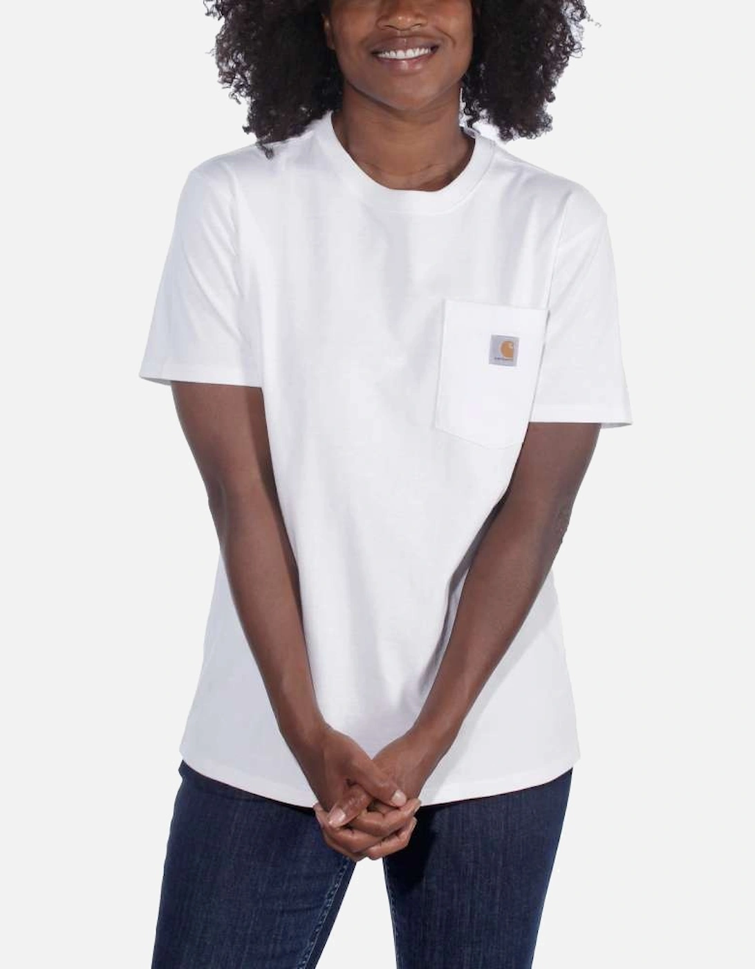 Carhartt Womens Pocket Workwear Ribknit Short Sleeve T-Shirt, 3 of 2