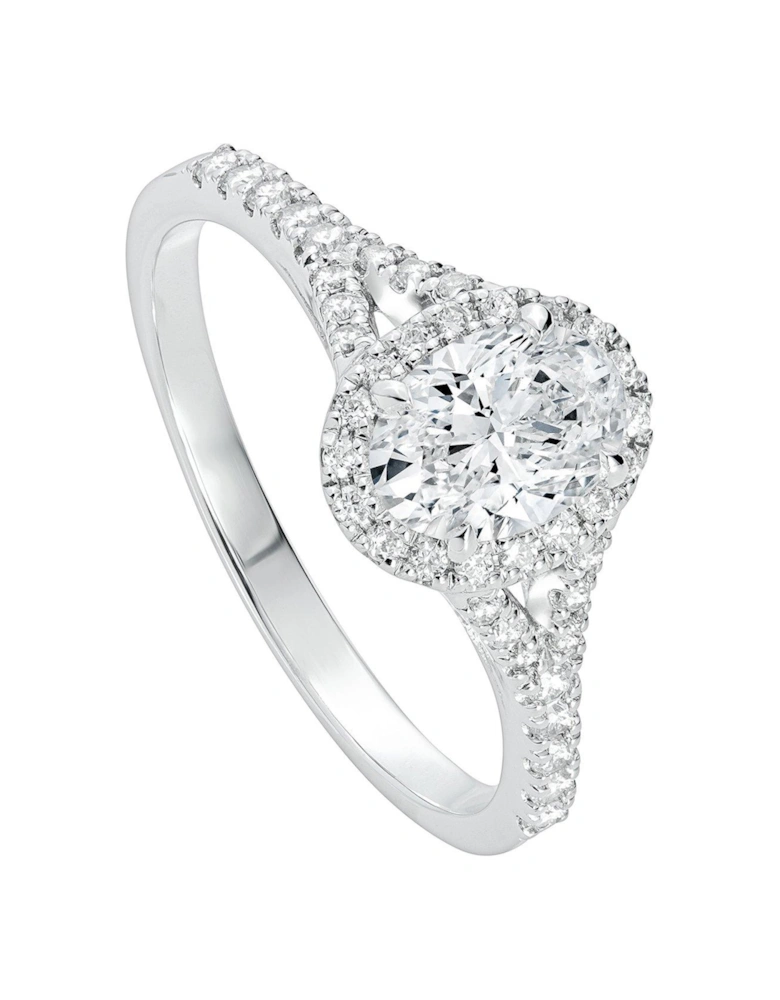 Chloe 18ct White Gold 1ct Oval Lab Grown Diamond Engagement Ring