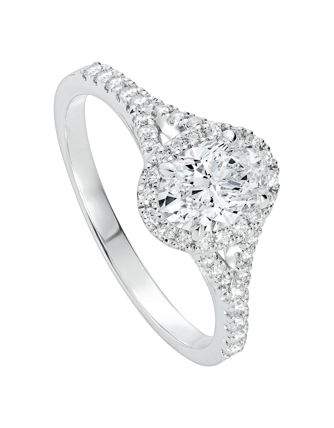 Chloe 18ct White Gold 1ct Oval Lab Grown Diamond Engagement Ring, 2 of 1