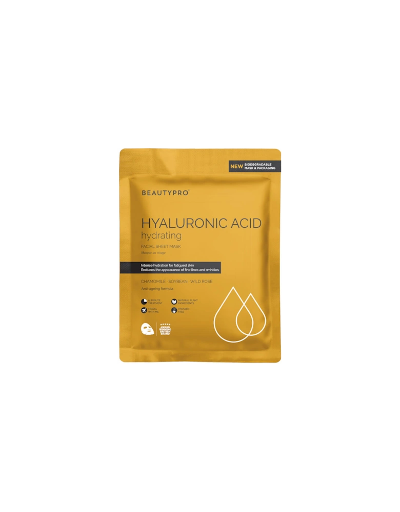 Hyaluronic Acid Hydrating Facial Sheet Mask - BeautyPro