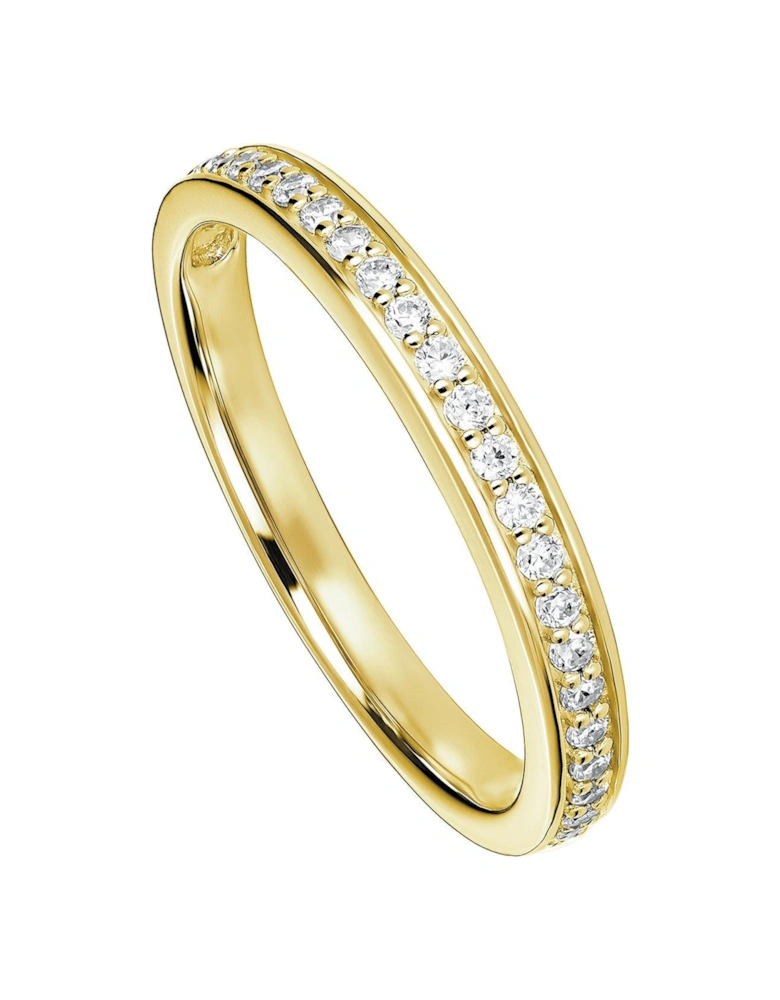 Hallie 9ct Yellow Gold 0.25ct Lab Grown Diamond Wedding Ring