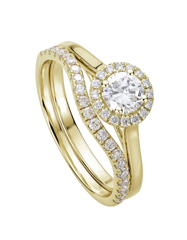 Ida & Layla 9ct Yellow Gold 0.70ct Lab Grown Diamond Ring Bridal Set