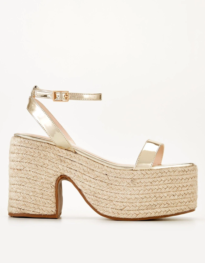 Wide Fit Remington Wedges - Gold High Shine