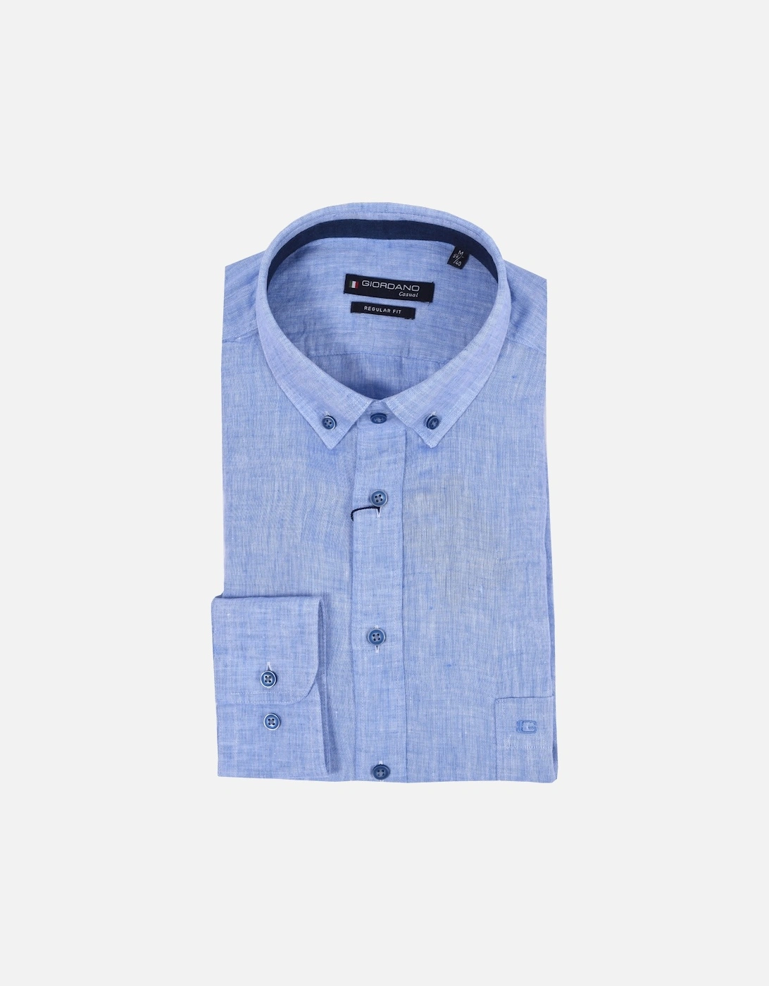 Regular Fit Linen Shirt Light Blue, 4 of 3
