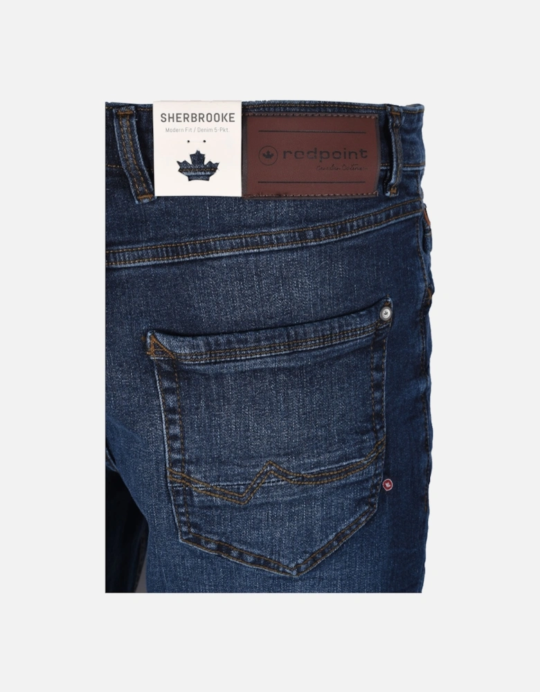 Red Point Sherbrooke Jean Short Dark Denim