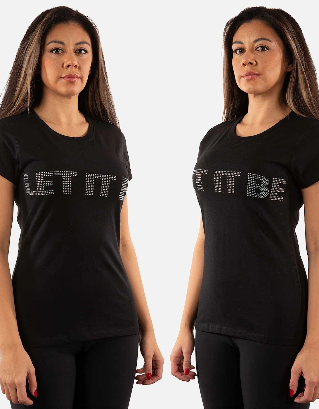 Womens/Ladies Let It Be Embellished T-Shirt