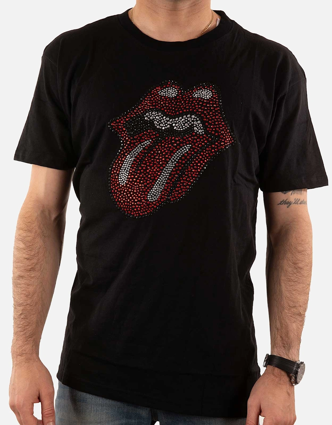 Unisex Adult Classic Tongue Embellished T-Shirt, 5 of 4