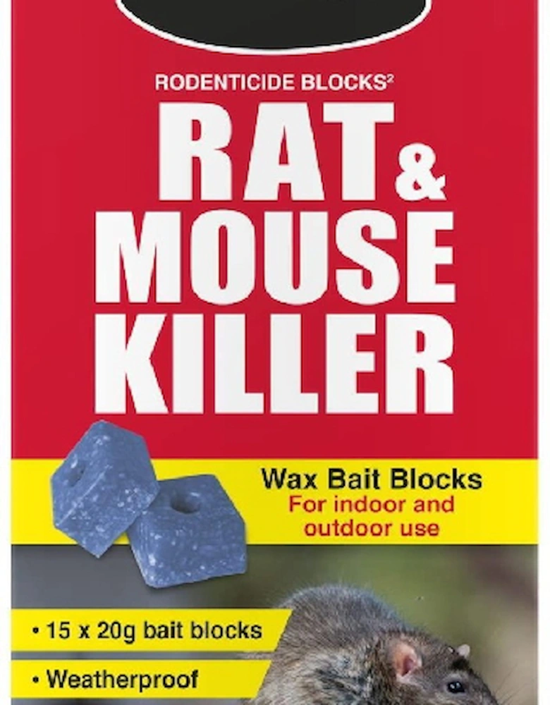 Nippon Rat & Mouse Killer - Wax Rodenticide Blocks 300g