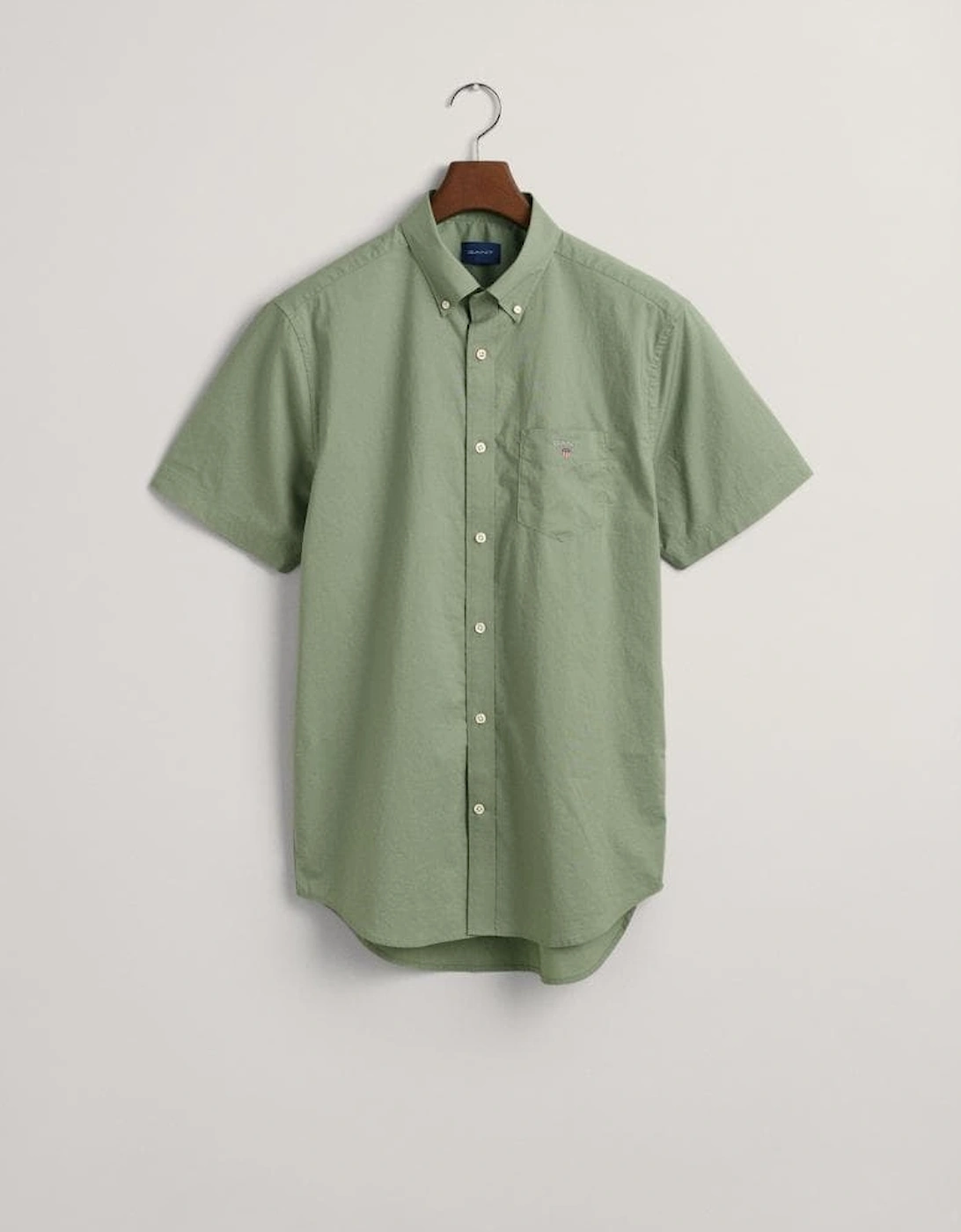 Regular Broadcloth Short Sleeve Button Down Mens Shirt, 4 of 3