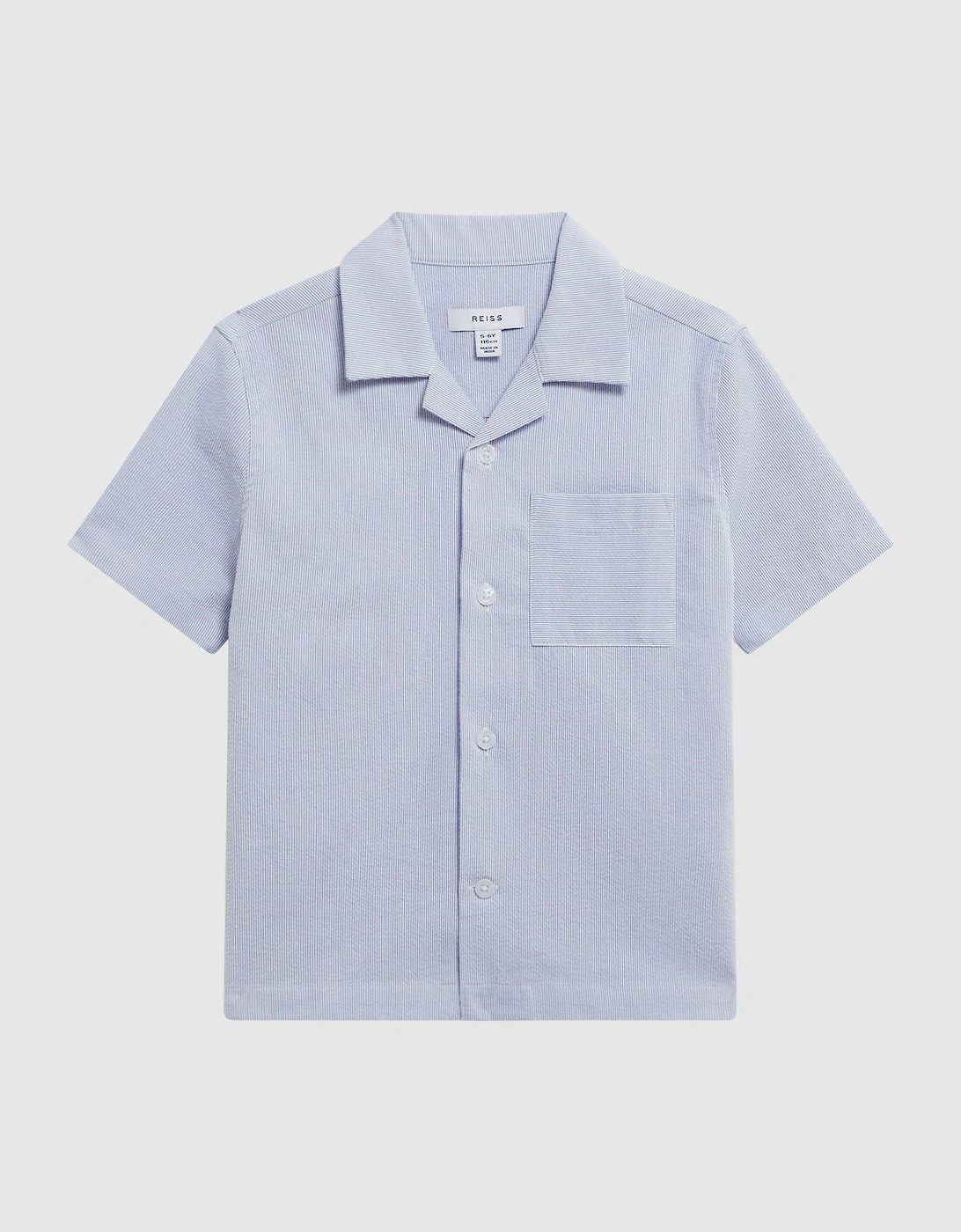 Cuban Collar Striped Short Sleeve Shirt, 3 of 2