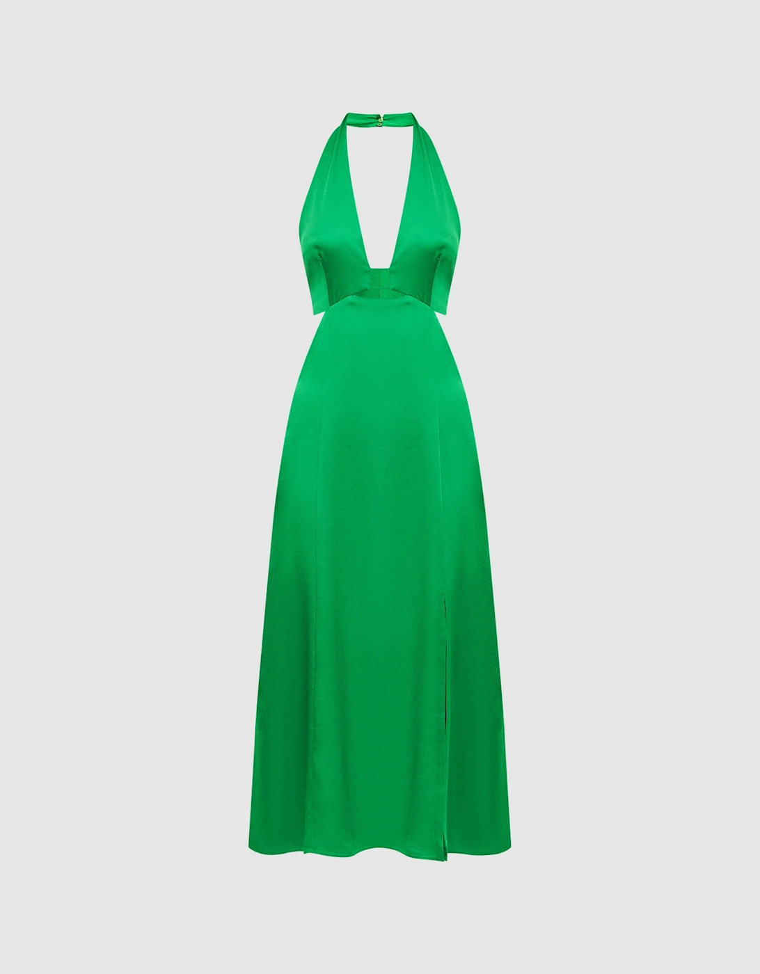 Fitted Halter Neck Midi Dress, 2 of 1