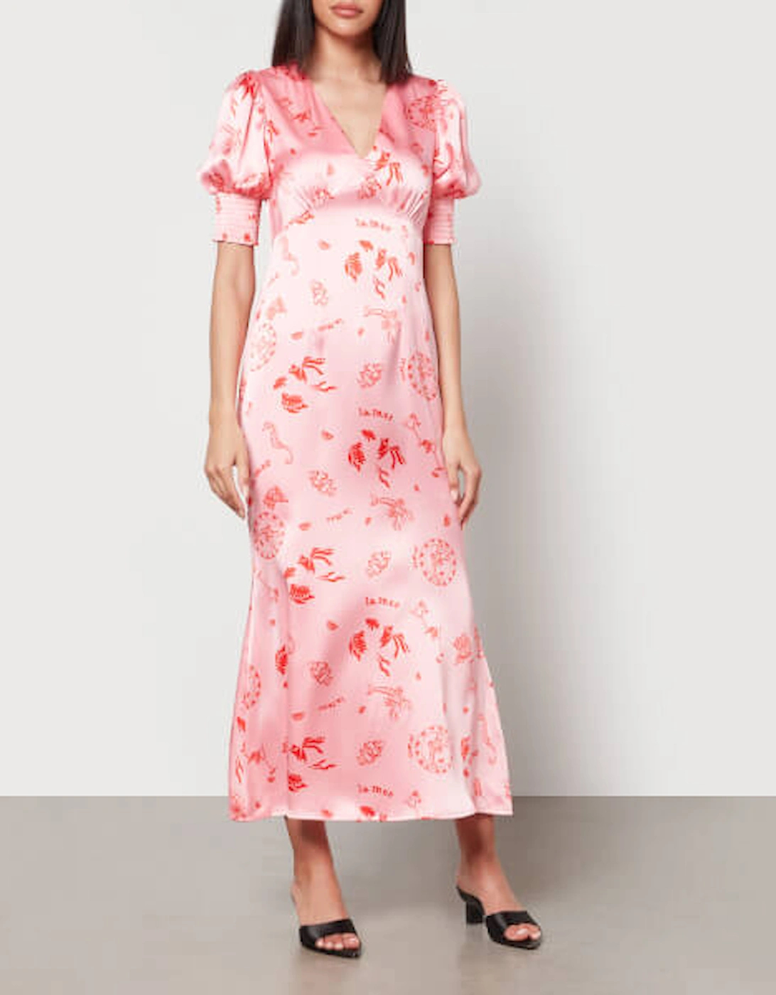 La Mer Printed Satin Dress, 2 of 1