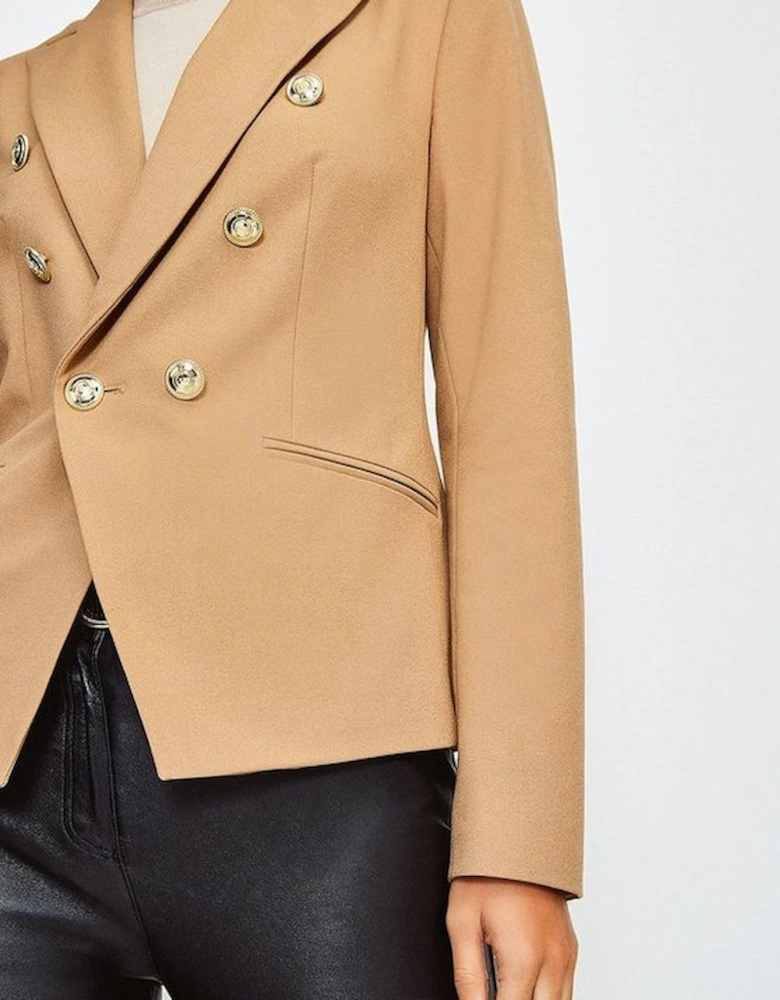 Tailored Button Military Blazer