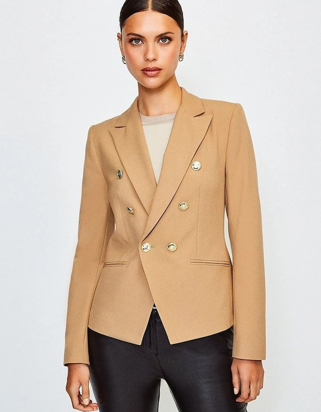 Tailored Button Military Blazer