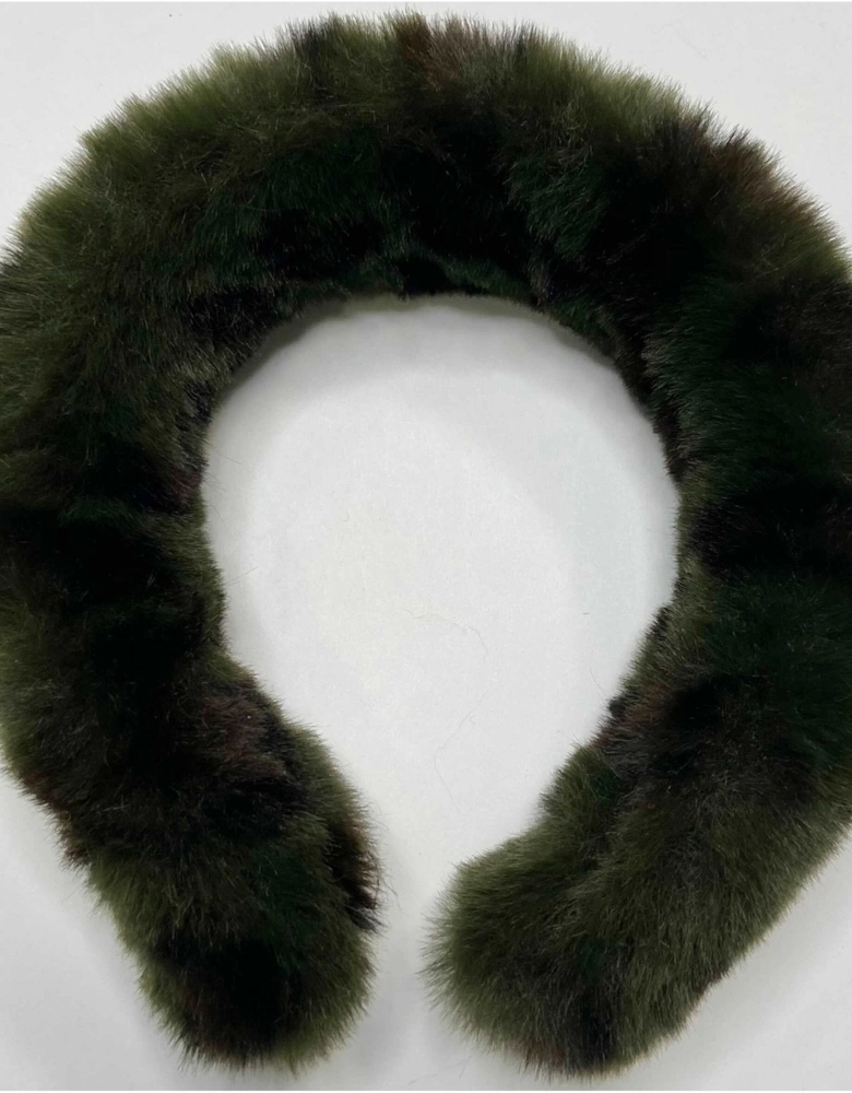 Green Duchess Faux Fur Headband