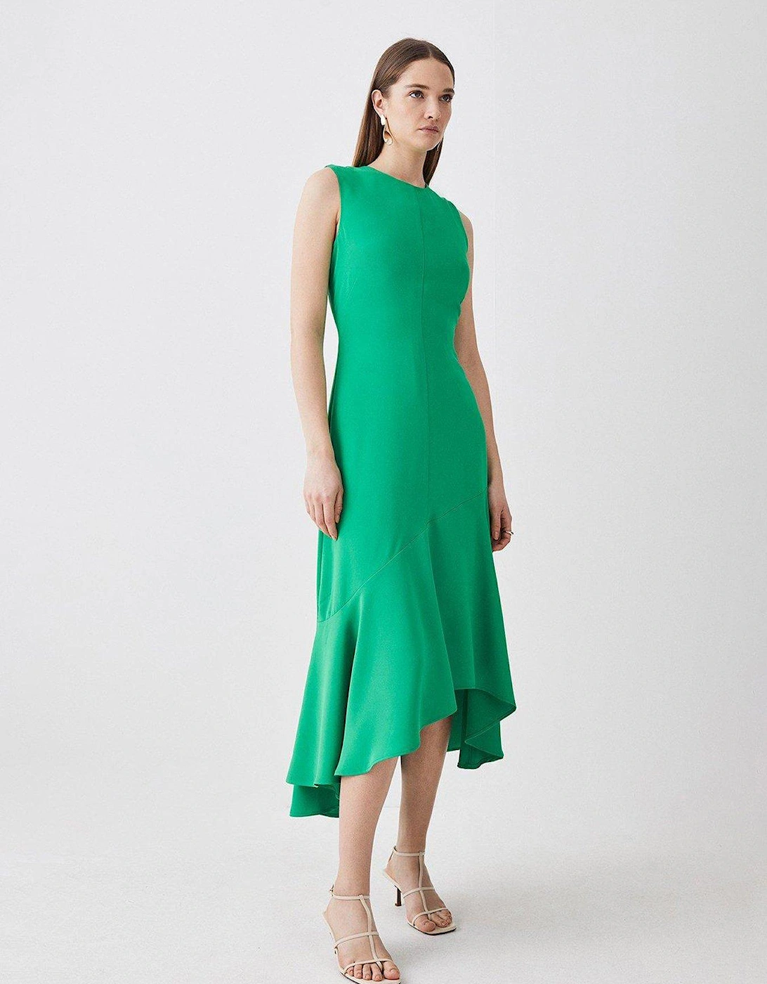 Sleeveless Full Skirt Midi Dress - Green, 3 of 2