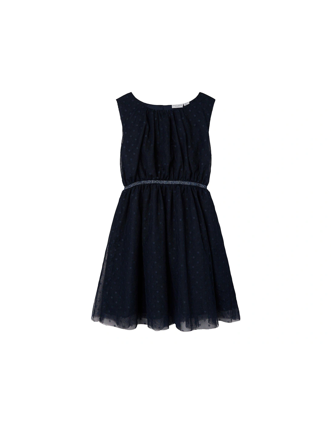 Girls Spot Organza Dress - Dark Sapphire, 3 of 2
