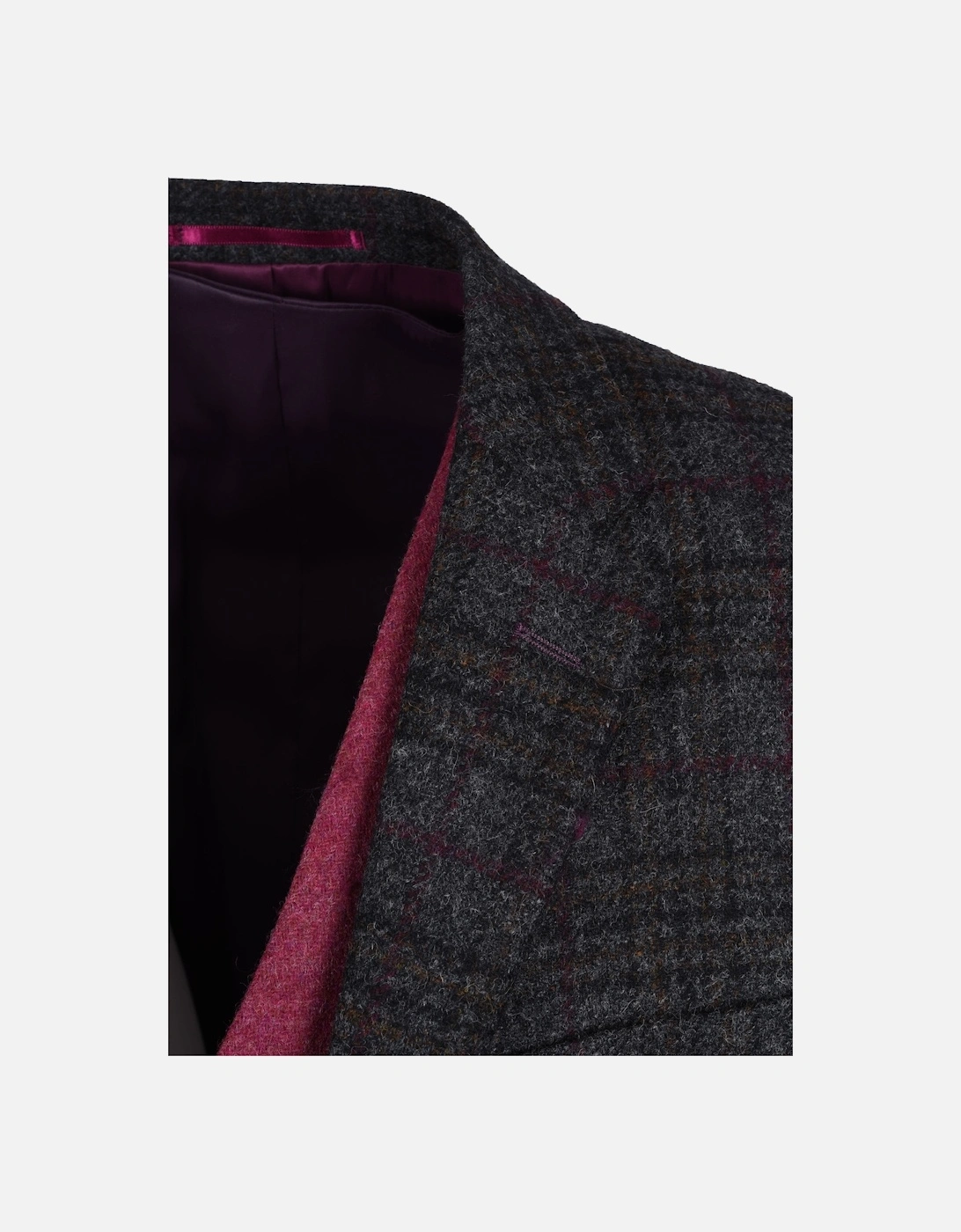 Jacket Charcoal Plum Check