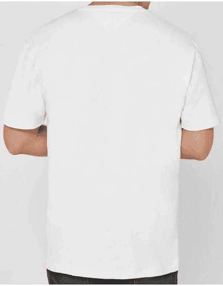 Cotton Embroidered Logo Regular Fit White T-Shirt