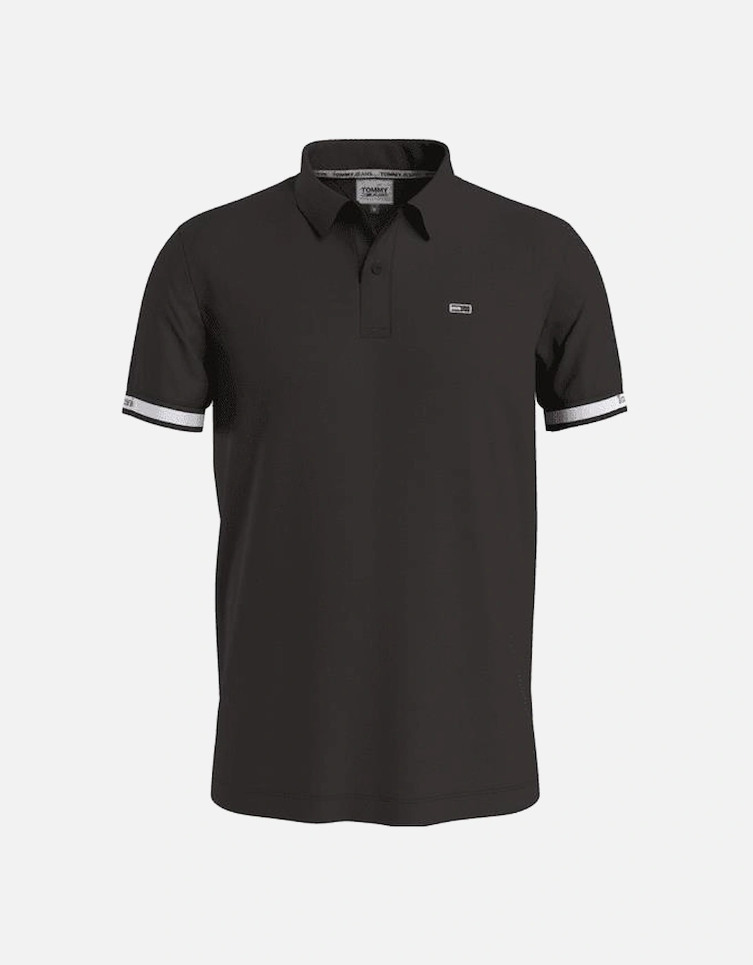 Emboidered Logo Short Sleeve Black Polo Shirt, 3 of 2