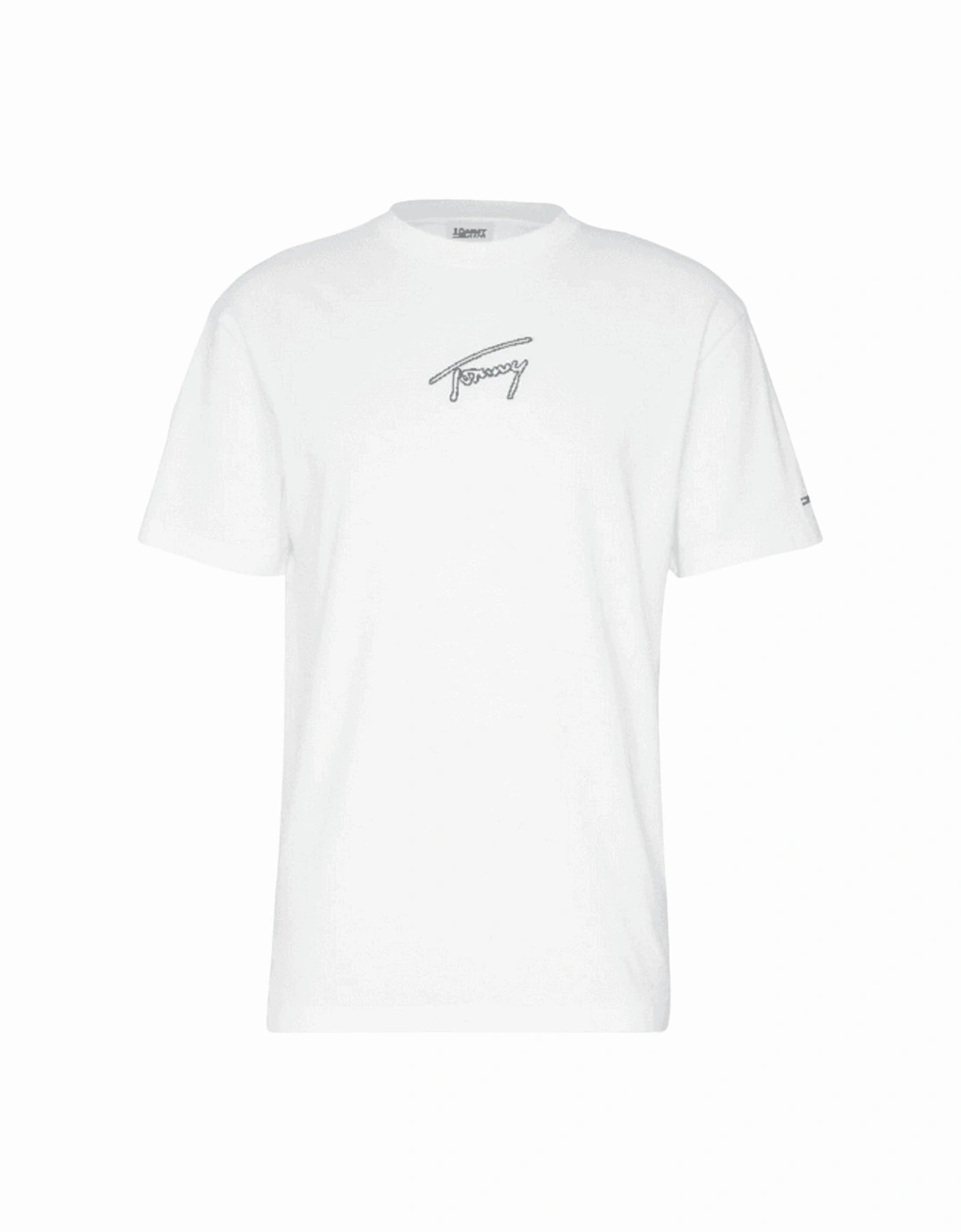 Cotton Signature Logo Regular Fit White T-Shirt, 3 of 2