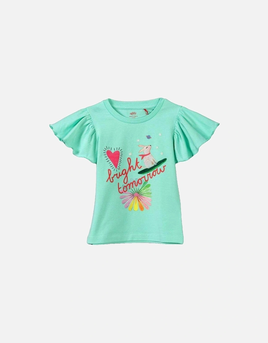 Girls Green Tjancy short sleeve T-Shirt, 2 of 1