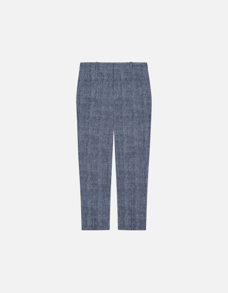 Check Jersey Trouser Blue