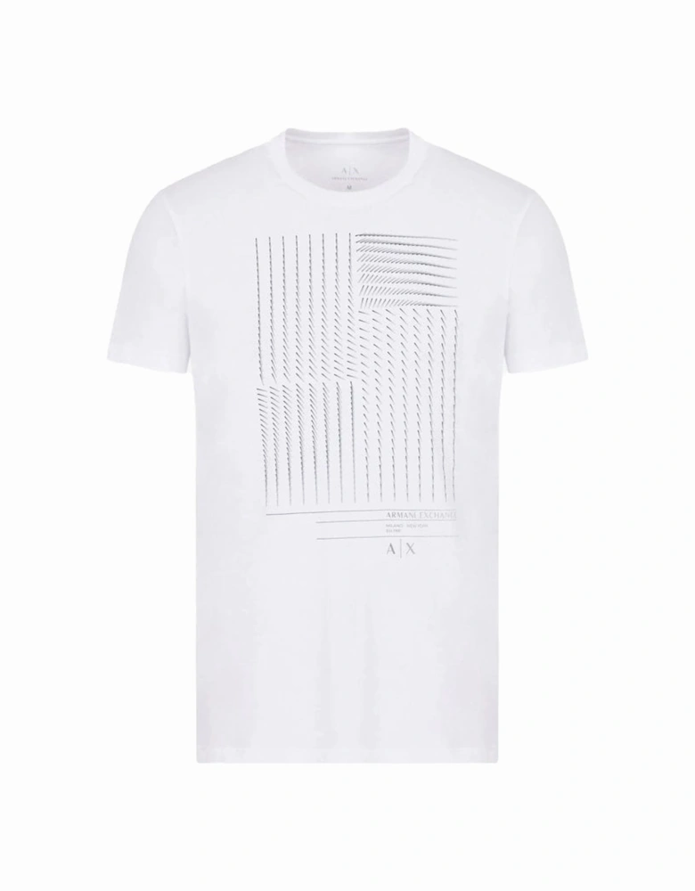 Geo Printed T Shirt White
