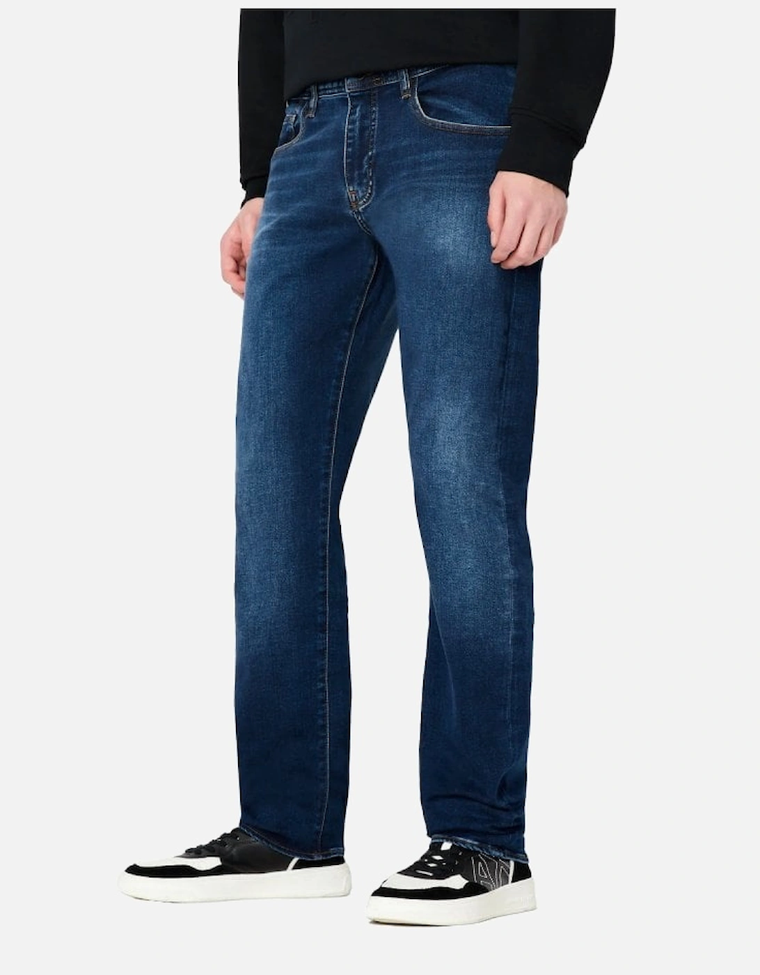 Slim Straight Stretch Denim Jeans Indigo Denim, 5 of 4