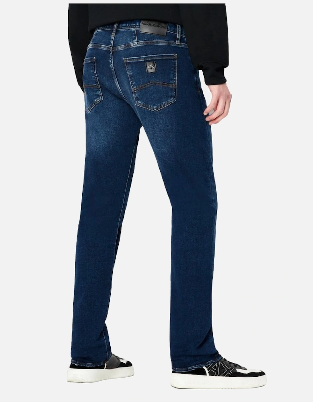 Slim Straight Stretch Denim Jeans Indigo Denim