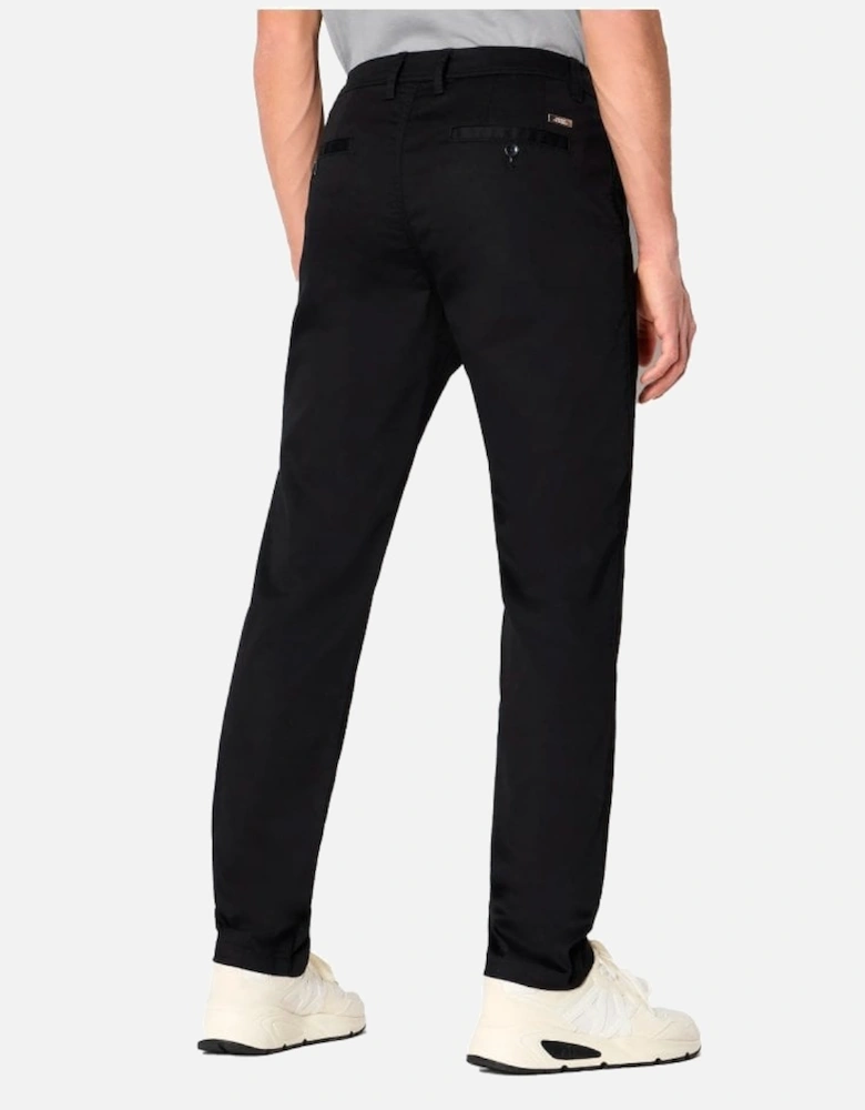 Mens Black Woven Trouser Slim Black