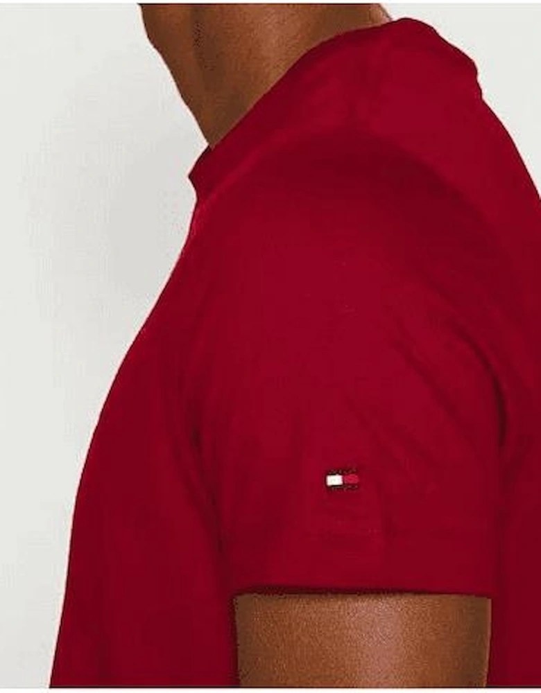 Cotton Regular Fit Printed Logo Red T-Shirt