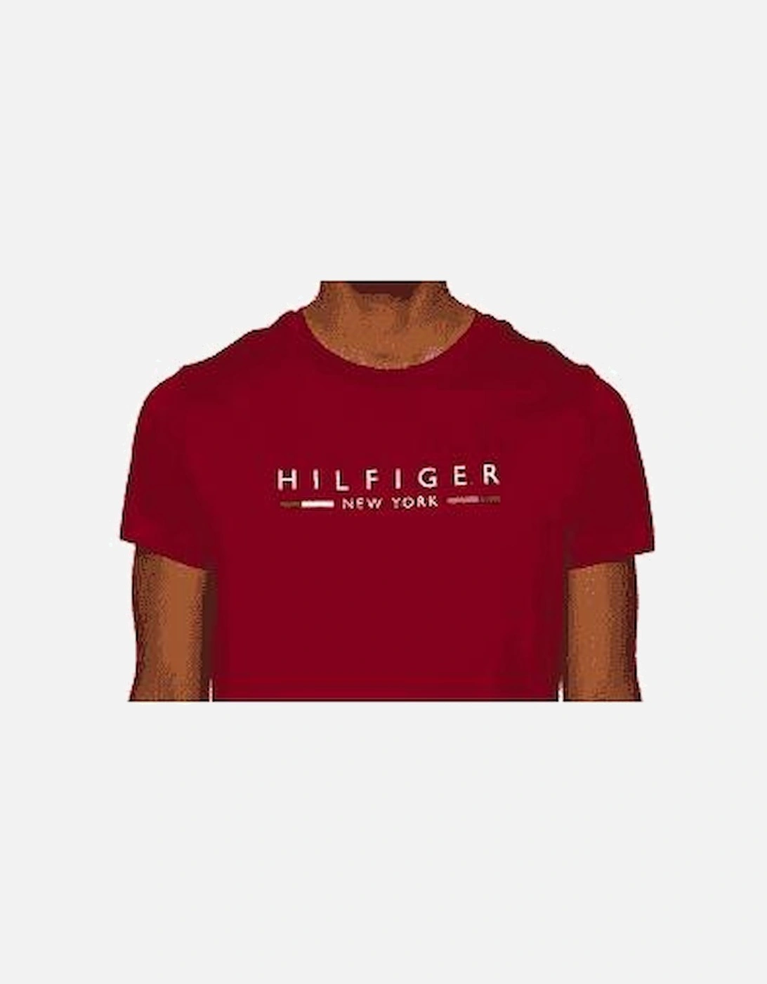 Cotton Regular Fit Printed Logo Red T-Shirt