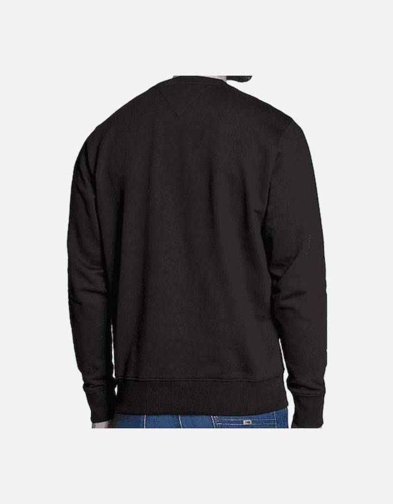 Cotton Print Logo Black Sweatshirt