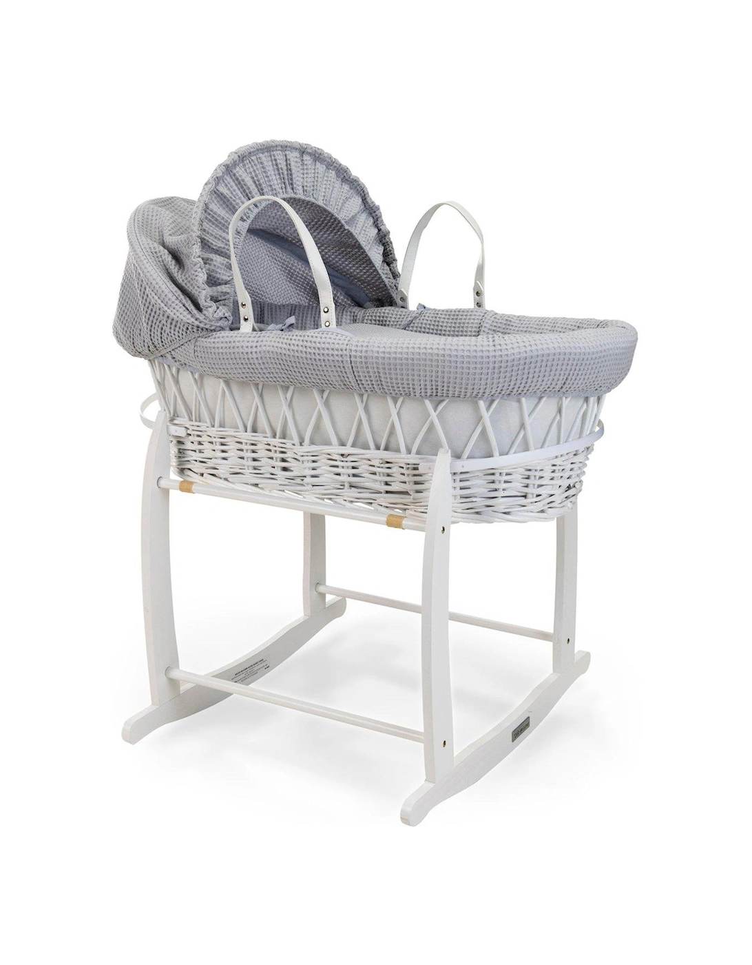 Waffle Grey Wicker & Deluxe Stand White, 3 of 2