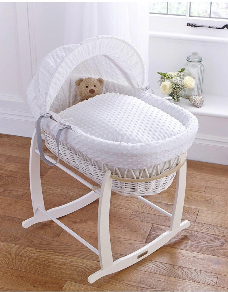 Dimple White Wicker & Deluxe Stand White