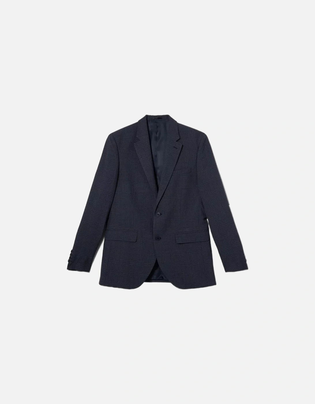 Mens Overcheck Single-Breasted Tailored Suit Jacket, 6 of 5
