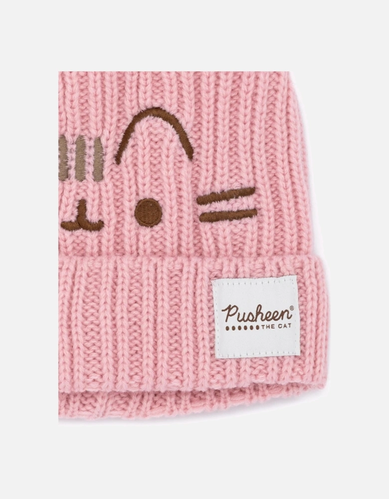 Womens/Ladies The Cat Knitted Beanie & Gloves Set