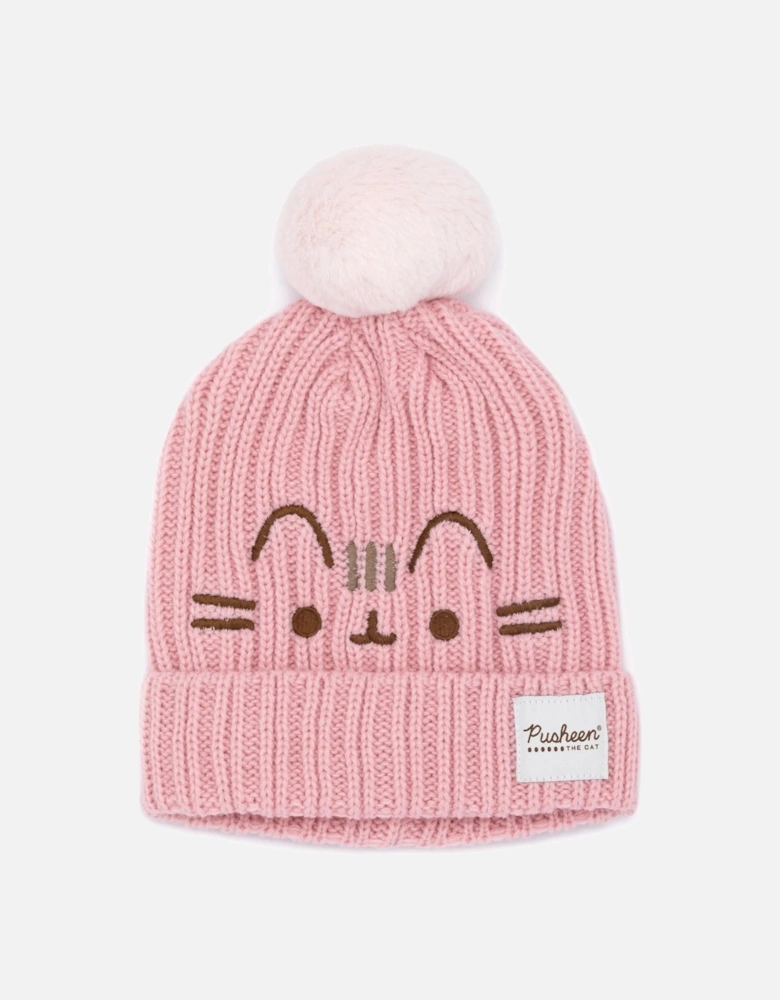 Womens/Ladies The Cat Knitted Beanie & Gloves Set