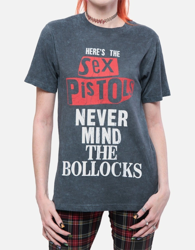 Unisex Adult Never Mind The Bollocks Distressed Washed T-Shirt