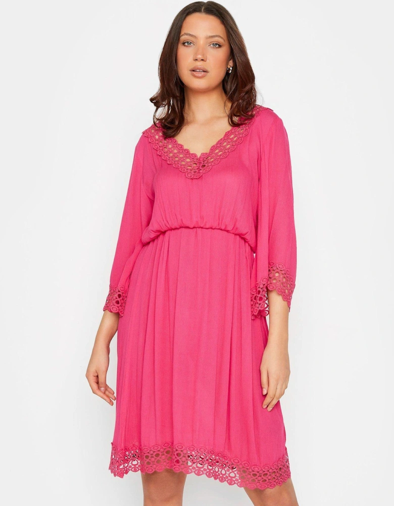 Crochet Kaftan - Pink