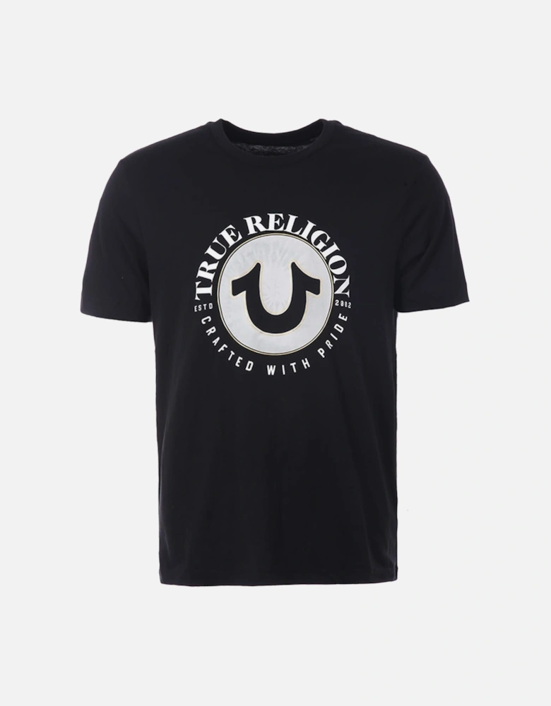 Mens Circle Horseshoe Logo Crew Neck T-Shirt