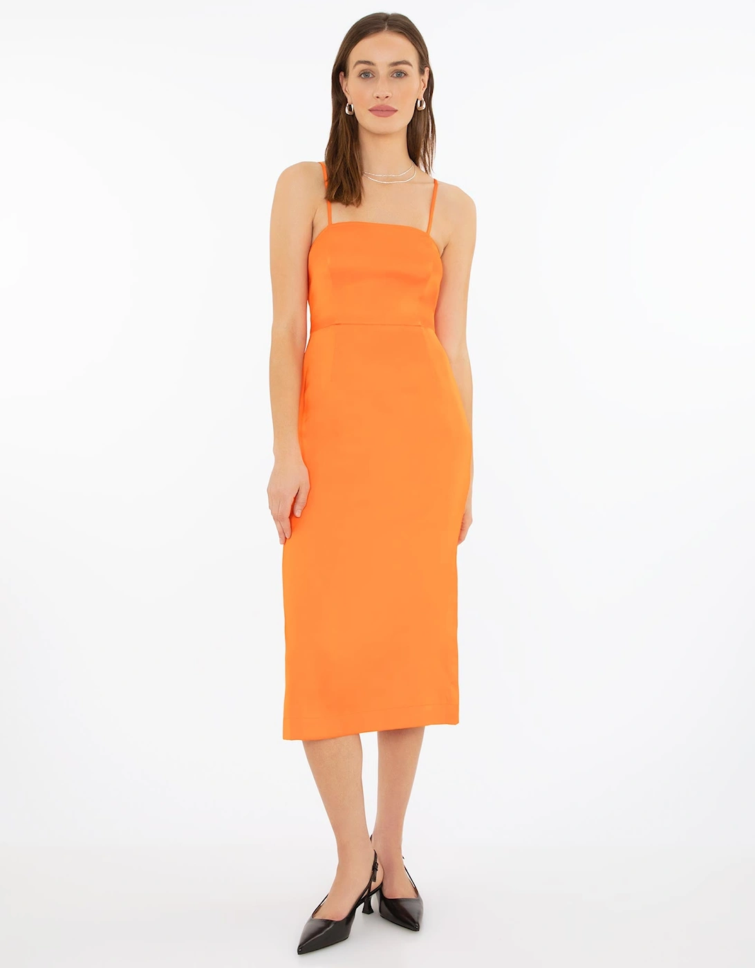 Canele Midi Dress in Orange, 7 of 6