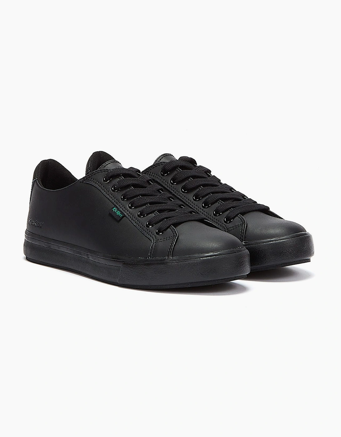 Kickers Women's Kickers Black Leather Tovni Lacer Trainers
