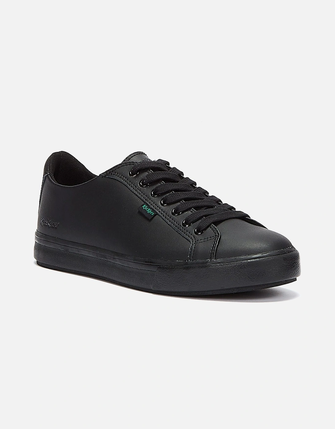 Black Leather Tovni Lacer Trainers
