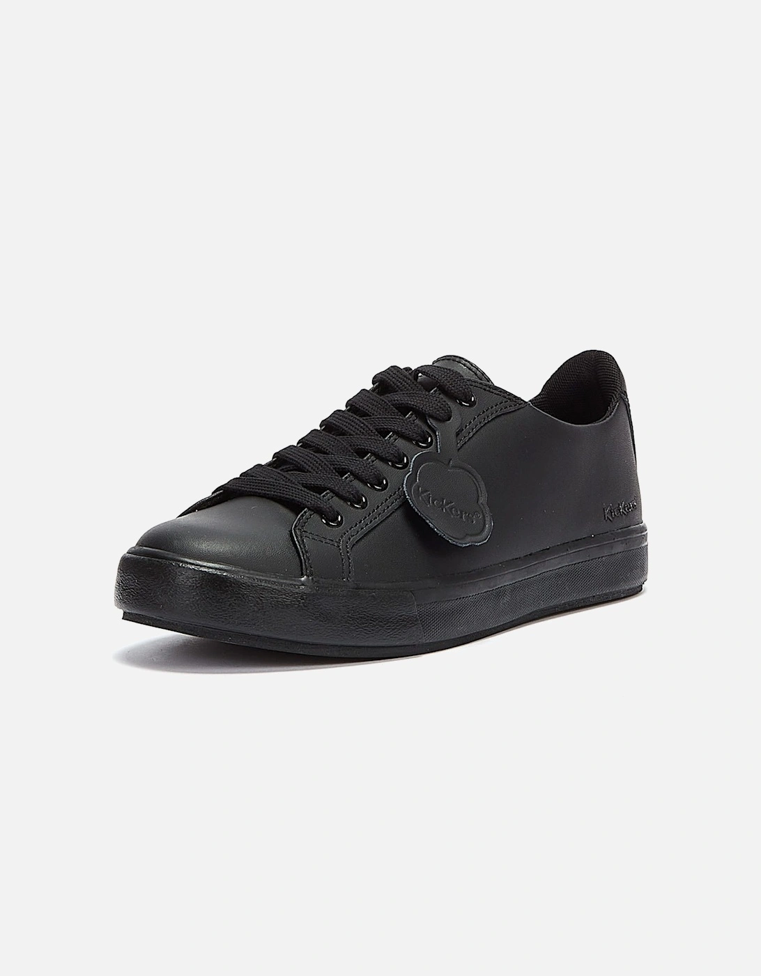 Black Leather Tovni Lacer Trainers