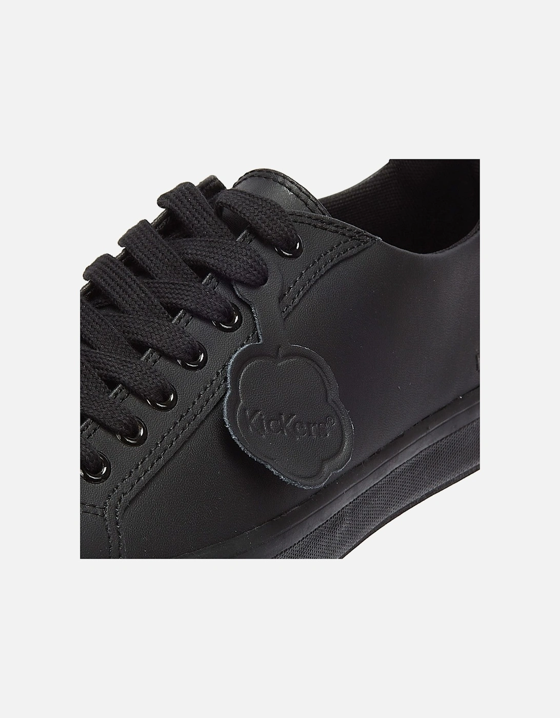 Black Leather Tovni Lacer Trainers