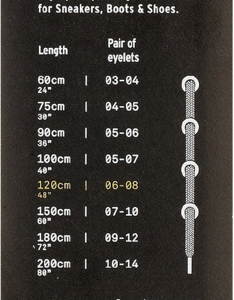 Black Flat Laces (120cm)