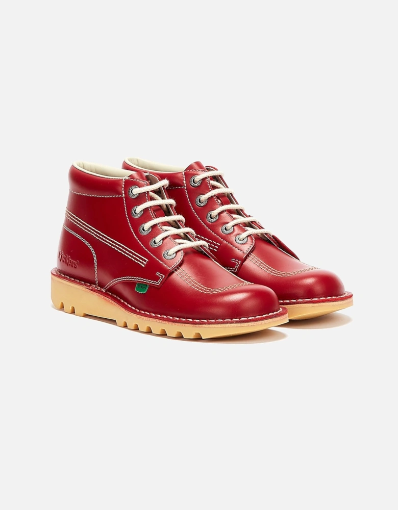 Kick Hi Mens Red Leather Boots
